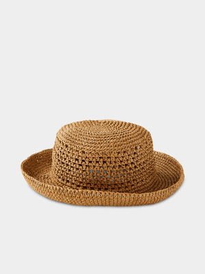 Women's Cotton On Brown Raffia Bucket Hat