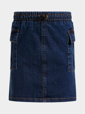 Jet Younger Girls Dark Wash Denim Skirt