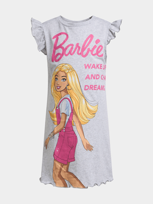 Jet Younger Girls Grey Barbie Sleepshirt