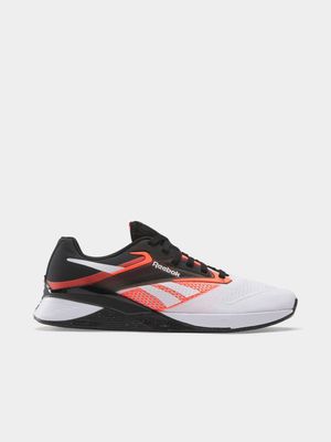 Mens Reebok Nano X4 Black/White/Orange Training Shoes