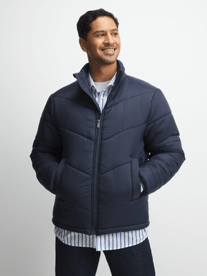 Men's Navy Puffer Jacket