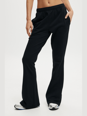 Women's Cotton On Black Active Lightweight Fleece Flare Sweatpants