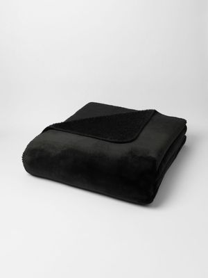 Solid Sherpa Throw Anthracite 220x240cm