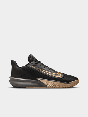 Mens Nike Precision 7 Black/Gold Basketball Shoes