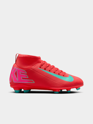 Junior Nike Superfly 10 Club FG/MG Red/Green Boots