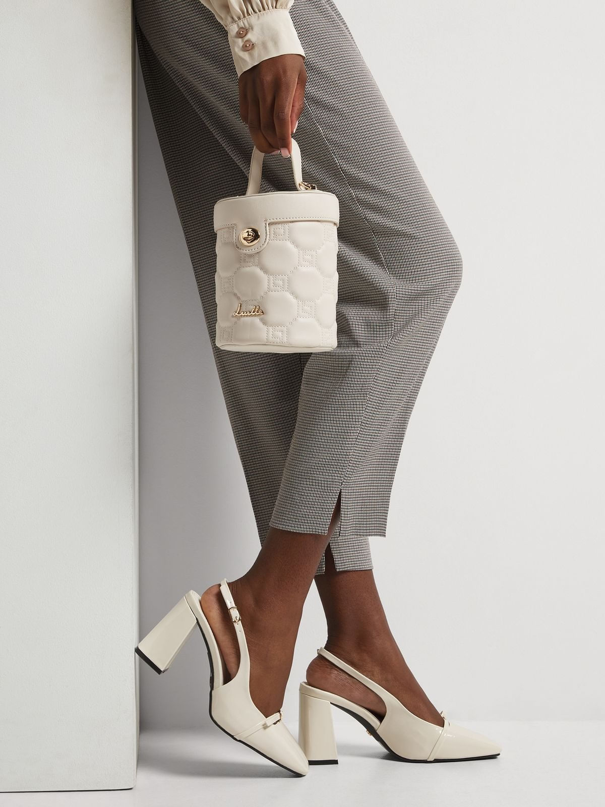 Square Toe Buckle Block Heels - Bash.com