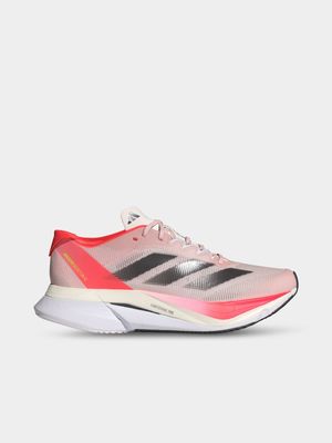 Womens adidas Adizero Boston 12 Sandy Pink/ Aurora Running Shoes