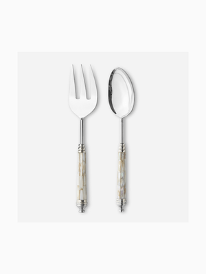 grace 2pc mother of pearl salad server