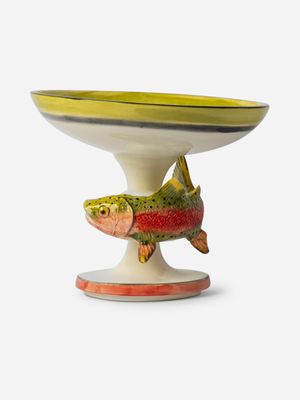 Rialheim Hand Painted Rainbow Trout Fruit Bowl