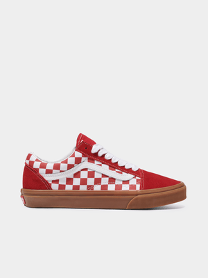 Van Junior Old Skool Check Red/White Sneaker