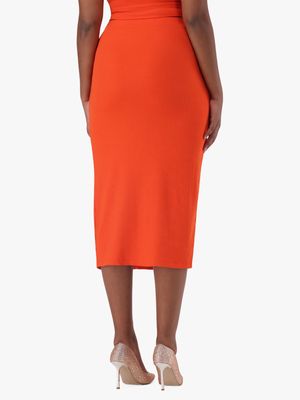 Women's Steve Madden Orange Sadie Bodycon Skirt