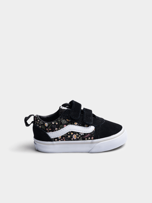 Toddlers Vans Ward Floral Black/White Sneaker