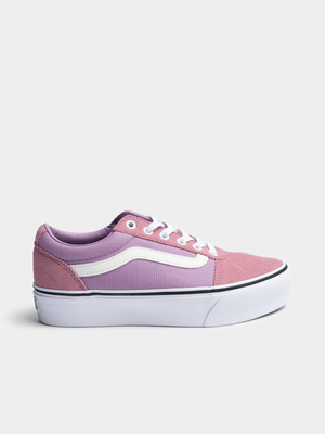 Women's Vans Ward Platform Pink/White Sneaker