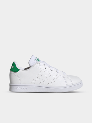 Junior adidas advantage White/Green Sneaker