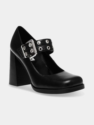 Women's Steve Madden Black Torpedo Heels