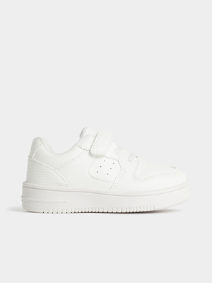 Jet Younger Girls White Court Sneakers