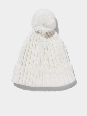 Cotton On Baby Cream Organic Knit Beanie