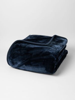 Luxury Mink Blanket Navy 200x240