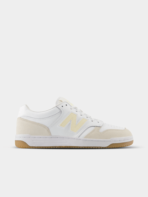 New Balance Men's BB480 White/Cream Sneaker