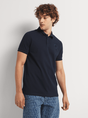 Fabiani Men's Navy Pique Polo Golfer