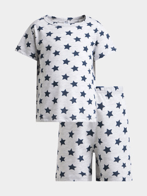 Jet Younger Boys Grey Stars Pyjama Set