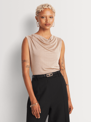 Sleeveless Drape Top