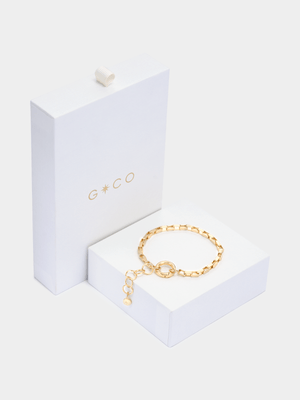 14ct Gold Plated Box Chain Bracelet