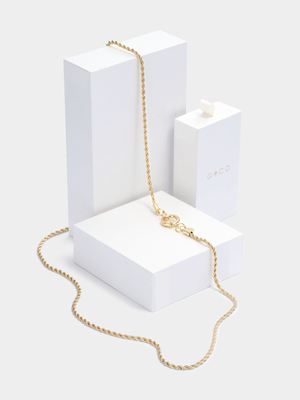 14ct Gold Plated Rope Chain Necklace