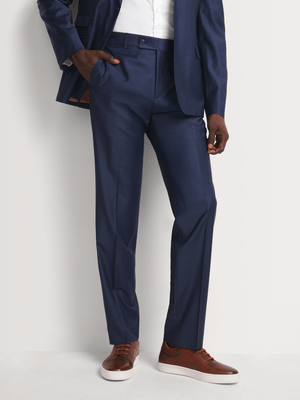 Fabaini Men's Bright Blue Suit Trouser