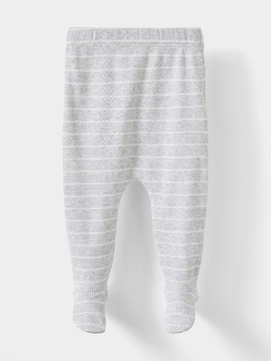 Cotton On Baby Grey Organic Pointelle Footed Leggings