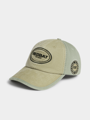 Redbat Unisex Colourblock Laundered Green Cap