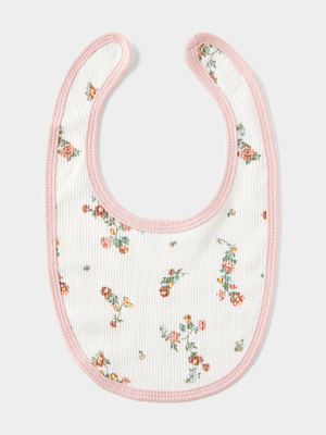 Cotton On Baby White Organic Pointelle Bib