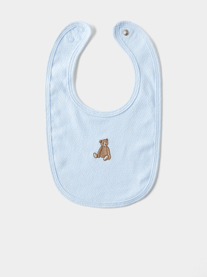 Cotton On Baby Blue Organic Pointelle Bib