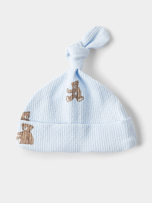 Cotton On Baby Blue Organic Pointelle Beanie