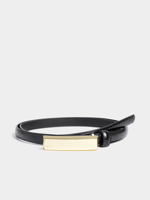 Metal Buckle Skinny Belt