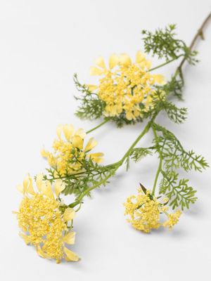 Faux Lace Flower 4 Heads Yellow 96cm