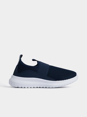 Jet Older Boys Navy Knit Sneakers