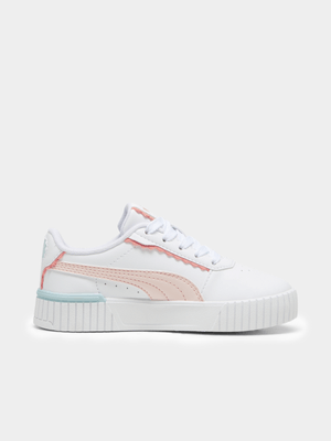 Kids Puma Carina 2.0 Off Side 2.0 White/Pink Sneaker