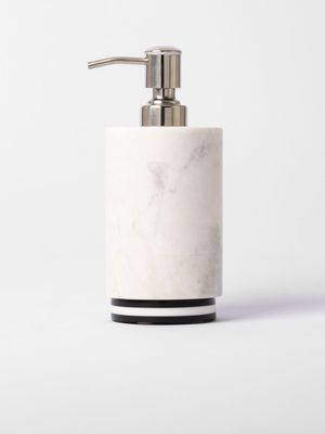 White & Black Marble Soap Dispenser