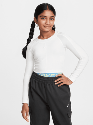 Nike Girls Youth  Sportswear Dance Beige Top