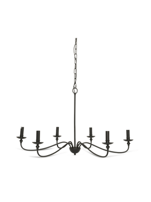 Chandelier Swoop Arm Black 92 x 152cm