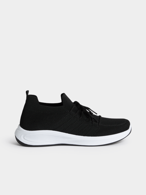 Jet Women's Black Knit Sneakers