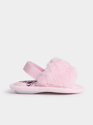 Jet Younger Girls Pink Minnie Mouse Mule Slippers