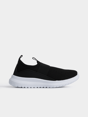 Jet Older Boys Black Knit Sneakers