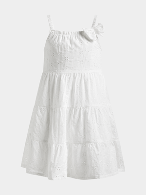 Jet Older Girls White Anglaise Dress