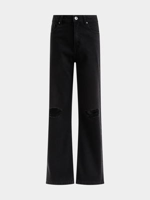 Jet Teen Girls Charcoal Wide Leg Jean