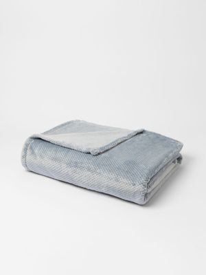 Recycled Waffle Mink Throw Denim 130x180