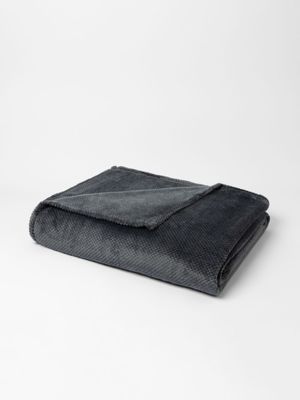 Recycled Waffle Mink Blanket Dark Slate 200x220