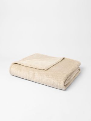Recycled Waffle Mink Throw Natural 130x180