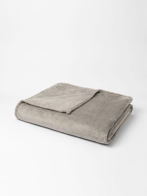 Recycled Waffle Mink Blanket Grey 200x220
